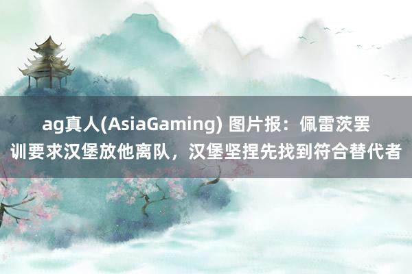 ag真人(AsiaGaming) 图片报：佩雷茨罢训要求汉堡放他离队，汉堡坚捏先找到符合替代者