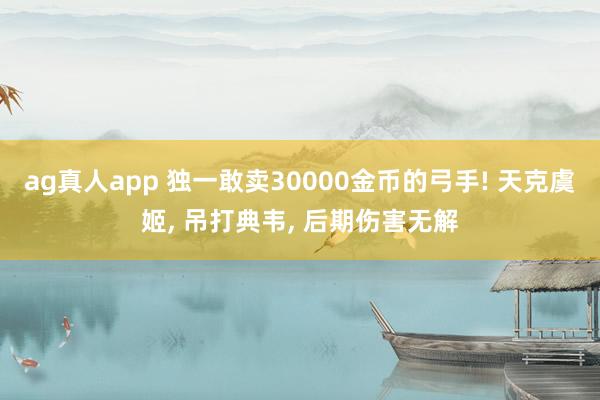 ag真人app 独一敢卖30000金币的弓手! 天克虞姬， 吊打典韦， 后期伤害无解