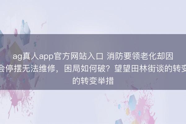 ag真人app官方网站入口 消防要领老化却因业委会停摆无法维修，困局如何破？望望田林街谈的转变举措