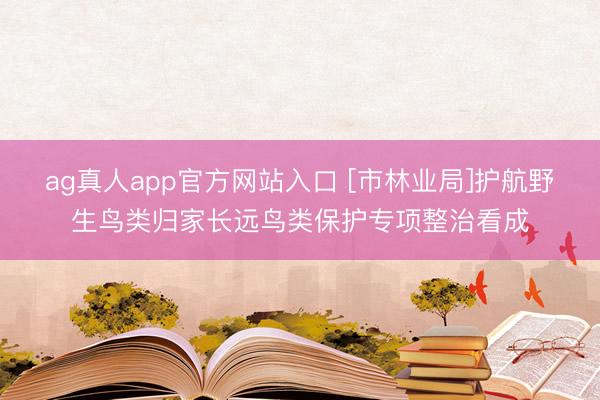 ag真人app官方网站入口 [市林业局]护航野生鸟类归家长远